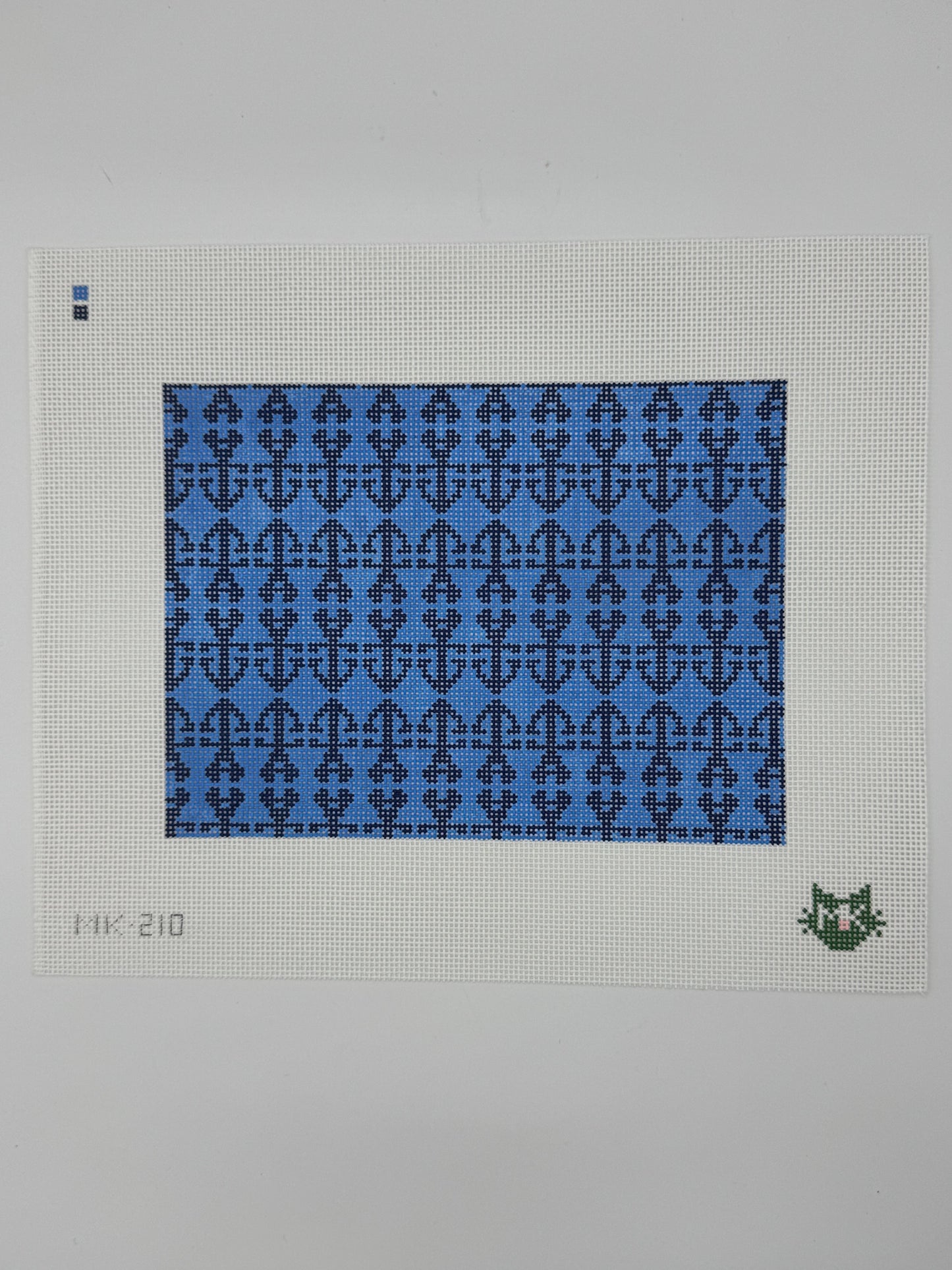 ANCHOR LOVE REPEAT CLUTCH NEEDLEPOINT CANVAS