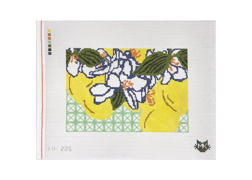 LEMONS WITH DECORATIVE BACKGROUND