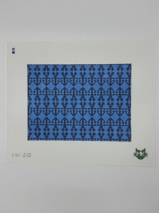 ANCHOR LOVE REPEAT CLUTCH NEEDLEPOINT CANVAS