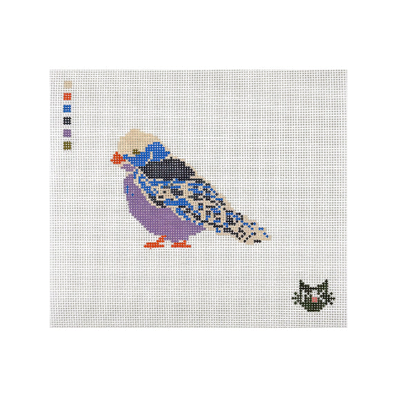 BABY BIRD NEEDLEPOINT CANVAS