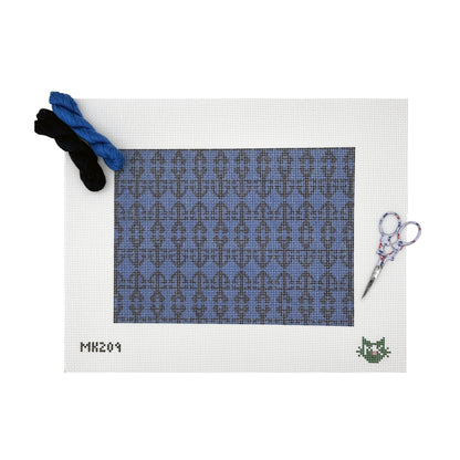 ANCHOR LOVE REPEAT CLUTCH NEEDLEPOINT CANVAS