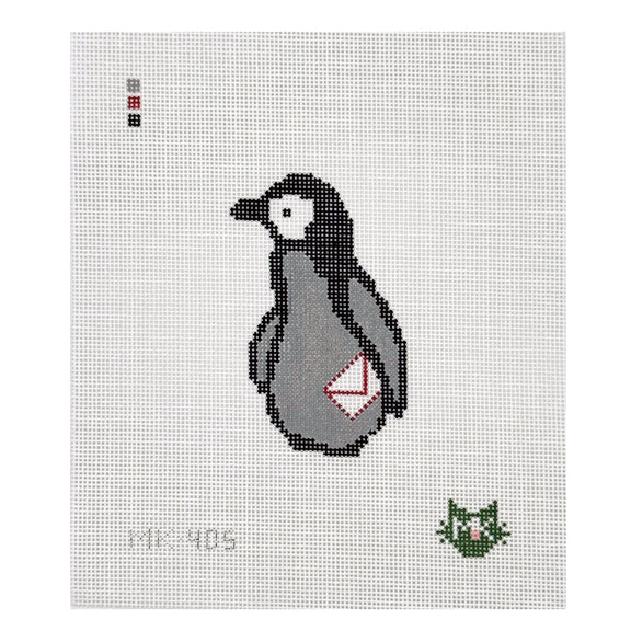 PENGUIN WITH ENVELOPE NEEDLEPOINT CANVAS