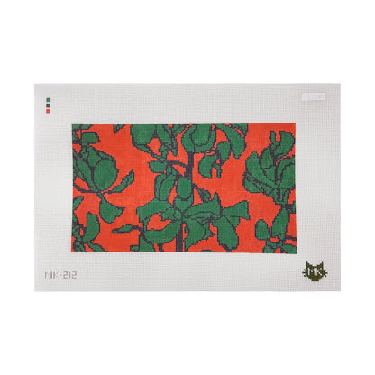 ORANGE ORCHID STRIPE NEEDLEPOINT CANVAS