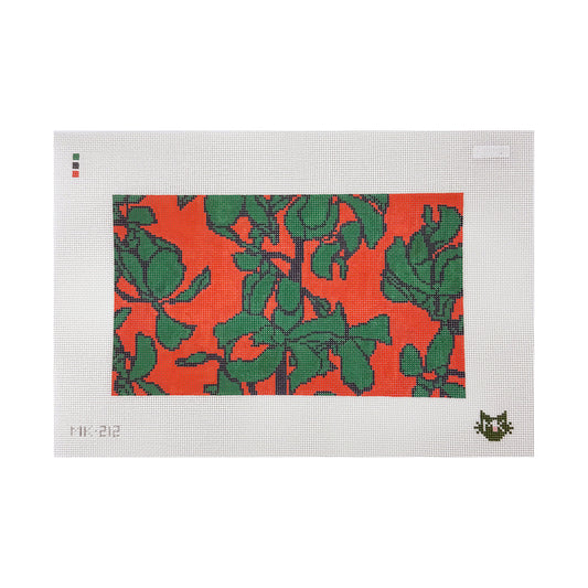 ORANGE ORCHID STRIPE NEEDLEPOINT CANVAS