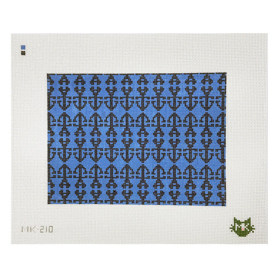 ANCHOR LOVE REPEAT CLUTCH NEEDLEPOINT CANVAS