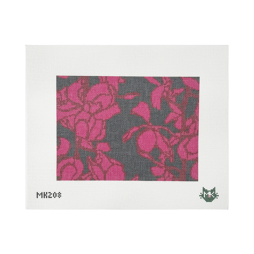 CITY NIGHTS ORCHID NEEDLEPOINT CANVAS