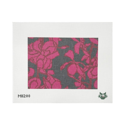 CITY NIGHTS ORCHID NEEDLEPOINT CANVAS